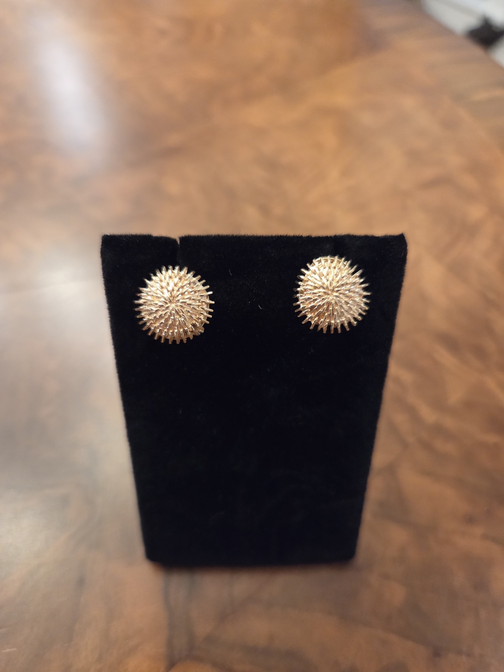 Gold Sunburst Stud Earrings - Women Jewelry